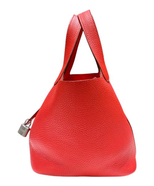 HERMES（エルメス）HERMES (エルメス) Picotin Lock PM ピコタンロック PM/トリヨンクレマンス/ルージュカザック/X刻印：2016年製造/シルバー金具 ルージュカザック サイズ:PMの古着・服飾アイテム