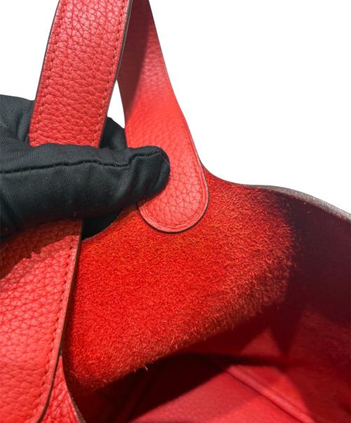 HERMES（エルメス）HERMES (エルメス) Picotin Lock PM ピコタンロック PM/トリヨンクレマンス/ルージュカザック/X刻印：2016年製造/シルバー金具 ルージュカザック サイズ:PMの古着・服飾アイテム
