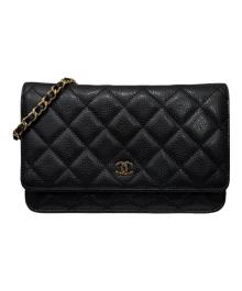 CHANEL（シャネル）の古着「タイムレスクラシック/マトラッセ チェーンショルダーウォレット」｜ブラック