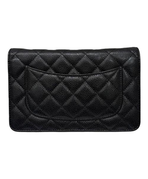 CHANEL（シャネル）CHANEL (シャネル) タイムレスクラシック/マトラッセ チェーンショルダーウォレット ブラックの古着・服飾アイテム