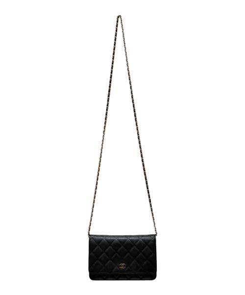 CHANEL（シャネル）CHANEL (シャネル) タイムレスクラシック/マトラッセ チェーンショルダーウォレット ブラックの古着・服飾アイテム