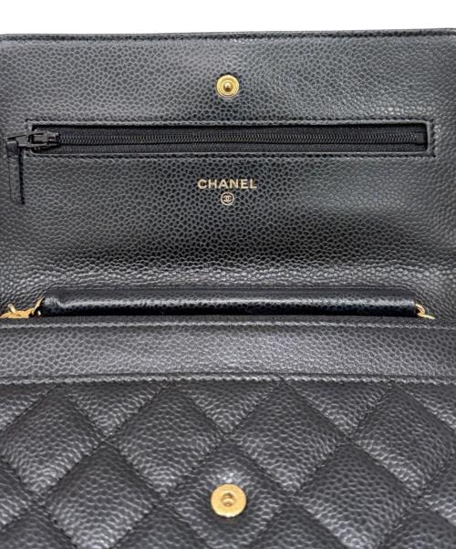 CHANEL（シャネル）CHANEL (シャネル) タイムレスクラシック/マトラッセ チェーンショルダーウォレット ブラックの古着・服飾アイテム
