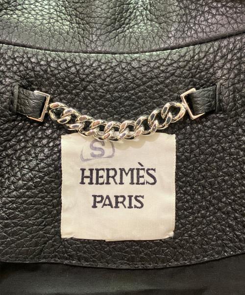 HERMES（エルメス）HERMES (エルメス) キルティングディアスキンレザージャケット/3H1207D1 ブラック サイズ:36の古着・服飾アイテム