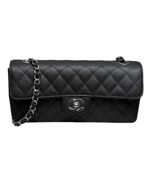 CHANEL（シャネル）CHANEL (シャネル) イーストウエスト マトラッセショルダーバッグ/キャビアスキン/シルバー金具/1341****/2010年頃 ブラック×シルバー金具 サイズ:25の古着・服飾アイテム
