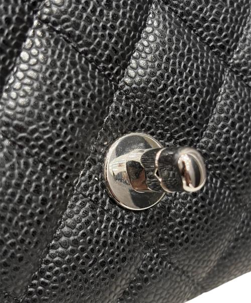 CHANEL（シャネル）CHANEL (シャネル) イーストウエスト マトラッセショルダーバッグ/キャビアスキン/シルバー金具/1341****/2010年頃 ブラック×シルバー金具 サイズ:25の古着・服飾アイテム