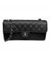 CHANEL（シャネル）の古着「イーストウエスト マトラッセショルダーバッグ/キャビアスキン/シルバー金具/1341****/2010年頃」｜ブラック×シルバー金具