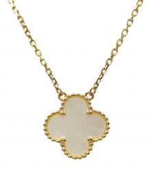 VAN CLEEF & ARPELS（ヴァンクリーフ＆アーペル）の古着「ヴィンテージアルハンブラ シェル ネックレス」