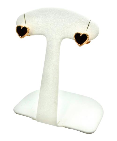 VAN CLEEF & ARPELS（ヴァンクリーフ＆アーペル）VAN CLEEF & ARPELS (ヴァンクリーフ＆アーペル) Sweet Alhambra heart earrings スウィート アルハンブラ ハート ピアス カーネリアン サイズ:スウィートアルハンブラの古着・服飾アイテム
