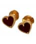 中古・古着 VAN CLEEF & ARPELS (ヴァンクリーフ＆アーペル) Sweet Alhambra heart earrings スウィート アルハンブラ ハート ピアス カーネリアン サイズ:スウィートアルハンブラ：450000円