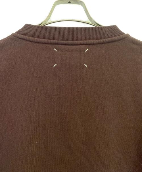 Maison Margiela（メゾンマルジェラ）Maison Margiela (メゾンマルジェラ) ロゴクルーネックスウェット ボルドー サイズ:Sの古着・服飾アイテム