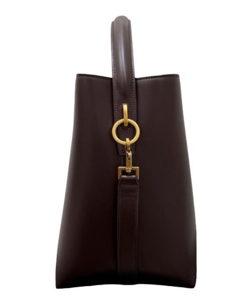 Saint Laurent Paris（サンローランパリ）Saint Laurent Paris (サンローランパリ) LE37/ハンドバッグ ブラウンの古着・服飾アイテム