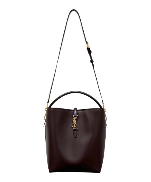 Saint Laurent Paris（サンローランパリ）Saint Laurent Paris (サンローランパリ) LE37/ハンドバッグ ブラウンの古着・服飾アイテム