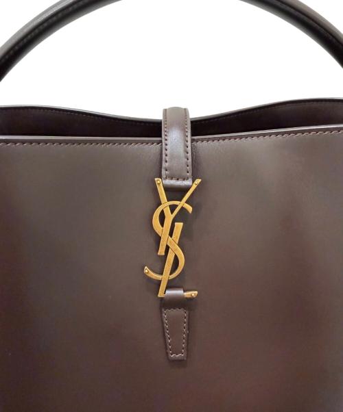 Saint Laurent Paris（サンローランパリ）Saint Laurent Paris (サンローランパリ) LE37/ハンドバッグ ブラウンの古着・服飾アイテム