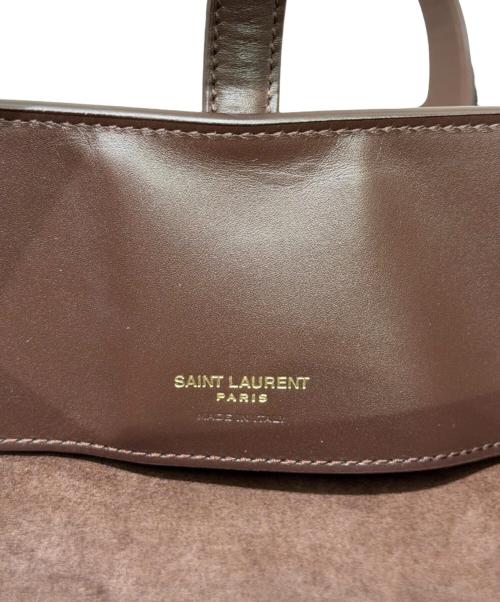 Saint Laurent Paris（サンローランパリ）Saint Laurent Paris (サンローランパリ) LE37/ハンドバッグ ブラウンの古着・服飾アイテム