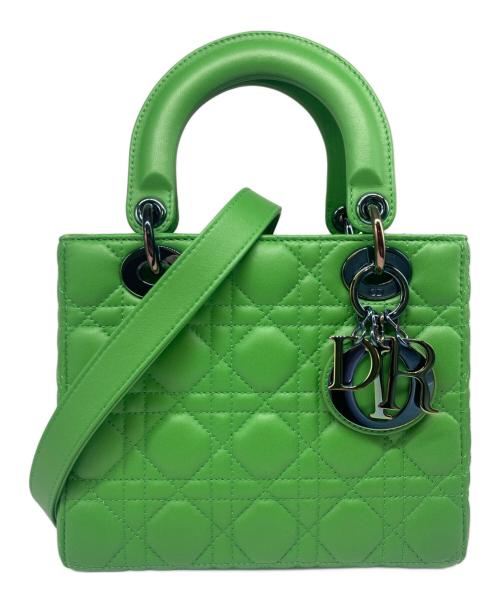 Christian Dior（クリスチャン ディオール）Christian Dior (クリスチャン ディオール) LADY DIOR ミニ ハンドバッグ/Lady Dior Mini Handbag グリーン サイズ:ミニ/miniの古着・服飾アイテム