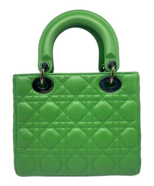 Christian Dior（クリスチャン ディオール）Christian Dior (クリスチャン ディオール) LADY DIOR ミニ ハンドバッグ/Lady Dior Mini Handbag グリーン サイズ:ミニ/miniの古着・服飾アイテム
