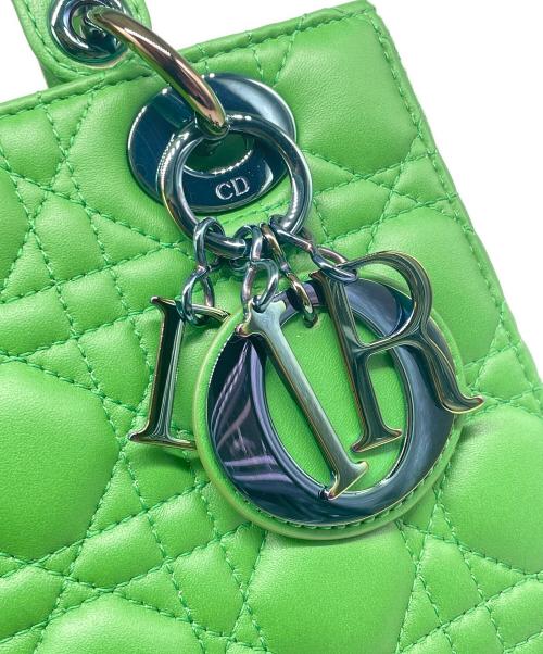 Christian Dior（クリスチャン ディオール）Christian Dior (クリスチャン ディオール) LADY DIOR ミニ ハンドバッグ/Lady Dior Mini Handbag グリーン サイズ:ミニ/miniの古着・服飾アイテム