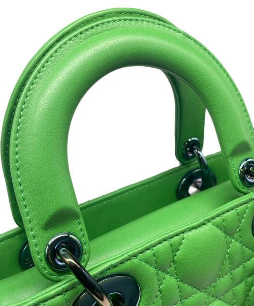 Christian Dior（クリスチャン ディオール）Christian Dior (クリスチャン ディオール) LADY DIOR ミニ ハンドバッグ/Lady Dior Mini Handbag グリーン サイズ:ミニ/miniの古着・服飾アイテム