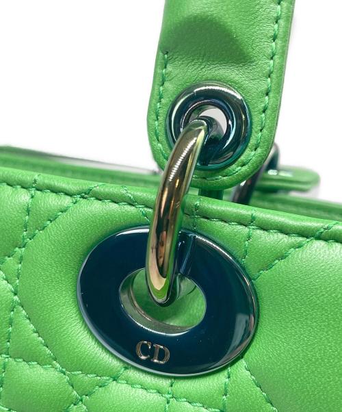 Christian Dior（クリスチャン ディオール）Christian Dior (クリスチャン ディオール) LADY DIOR ミニ ハンドバッグ/Lady Dior Mini Handbag グリーン サイズ:ミニ/miniの古着・服飾アイテム