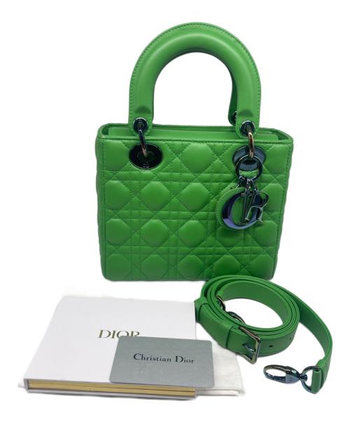 Christian Dior（クリスチャン ディオール）Christian Dior (クリスチャン ディオール) LADY DIOR ミニ ハンドバッグ/Lady Dior Mini Handbag グリーン サイズ:ミニ/miniの古着・服飾アイテム