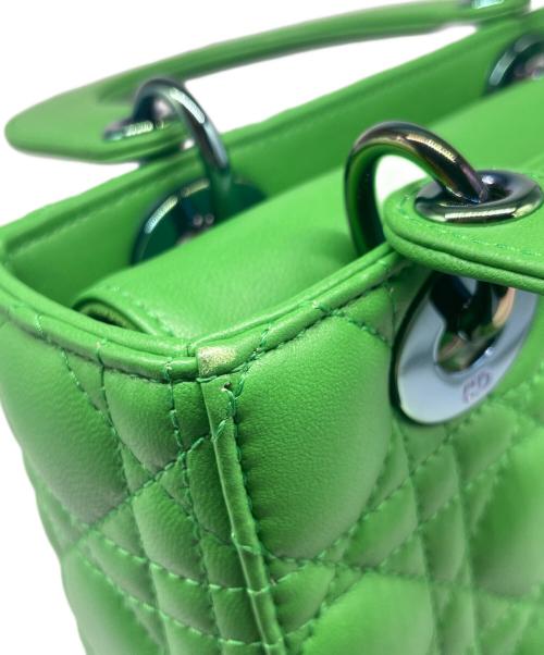 Christian Dior（クリスチャン ディオール）Christian Dior (クリスチャン ディオール) LADY DIOR ミニ ハンドバッグ/Lady Dior Mini Handbag グリーン サイズ:ミニ/miniの古着・服飾アイテム
