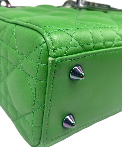 Christian Dior（クリスチャン ディオール）Christian Dior (クリスチャン ディオール) LADY DIOR ミニ ハンドバッグ/Lady Dior Mini Handbag グリーン サイズ:ミニ/miniの古着・服飾アイテム
