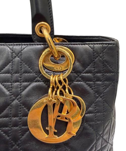 Christian Dior（クリスチャン ディオール）Christian Dior (クリスチャン ディオール) レディディオールミディアム ハンドバッグ ブラック サイズ:ミディアムの古着・服飾アイテム
