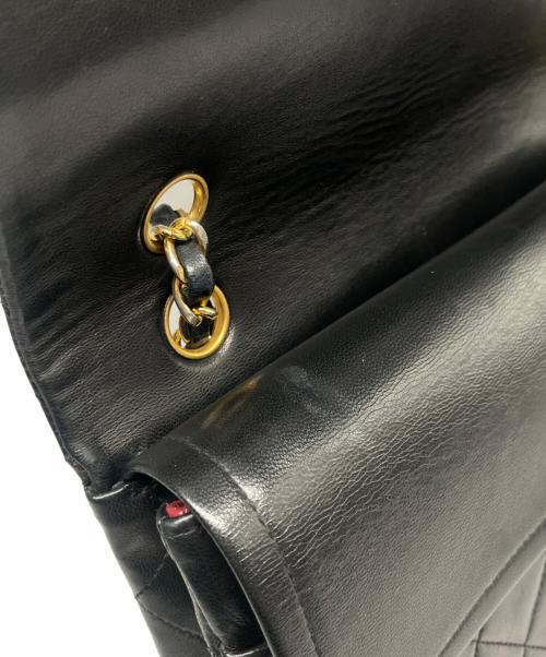 CHANEL（シャネル）CHANEL (シャネル) マトラッセ25 スクエア/Wフラップチェーンショルダーバッグ ブラック サイズ:25の古着・服飾アイテム