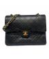 CHANEL（シャネル）の古着「マトラッセ25 スクエア/Wフラップチェーンショルダーバッグ」｜ブラック