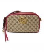 GUCCIグッチ）の古着「GGマーモントGGキャンバスチェーンショルダーバッグ」｜ベージュ
