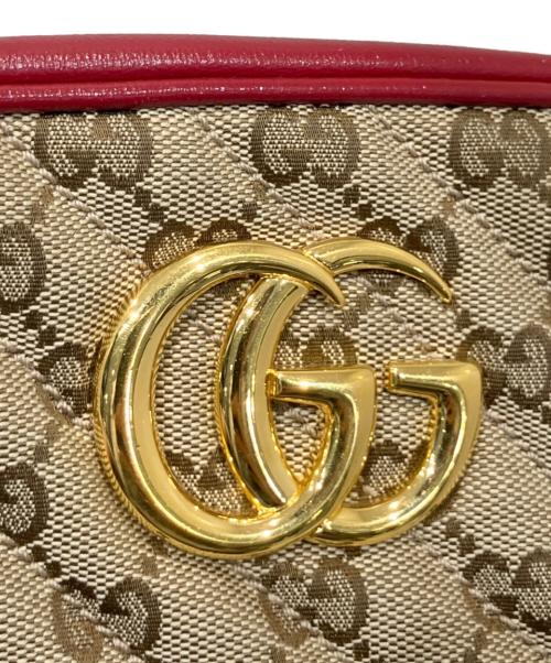 GUCCI（グッチ）GUCCI (グッチ) GGマーモントGGキャンバスチェーンショルダーバッグ ベージュの古着・服飾アイテム