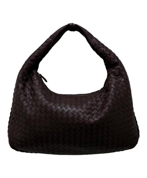 BOTTEGA VENETA（ボッテガベネタ）BOTTEGA VENETA (ボッテガベネタ) イントレチャートホーボーバッグ ブラウンの古着・服飾アイテム