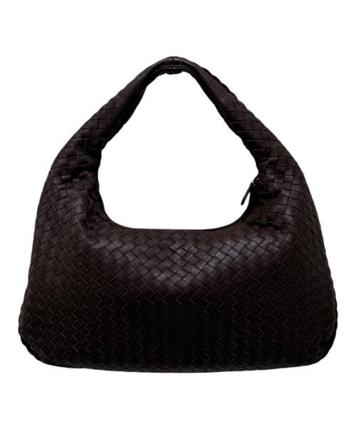 BOTTEGA VENETA（ボッテガベネタ）BOTTEGA VENETA (ボッテガベネタ) イントレチャートホーボーバッグ ブラウンの古着・服飾アイテム
