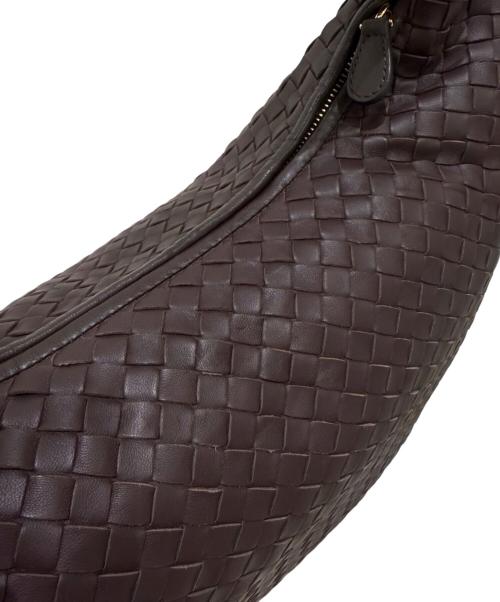 BOTTEGA VENETA（ボッテガベネタ）BOTTEGA VENETA (ボッテガベネタ) イントレチャートホーボーバッグ ブラウンの古着・服飾アイテム