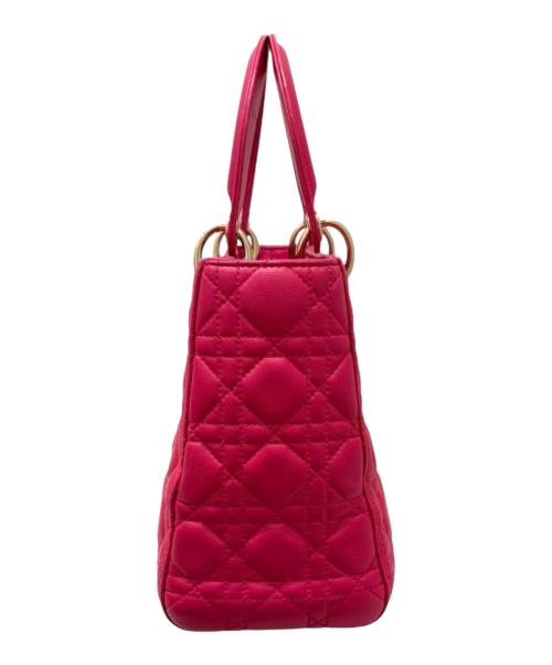 Christian Dior（クリスチャン ディオール）Christian Dior (クリスチャン ディオール) LADY DIOR ミディアムハンドバッグ ピンク サイズ:ミディアムの古着・服飾アイテム