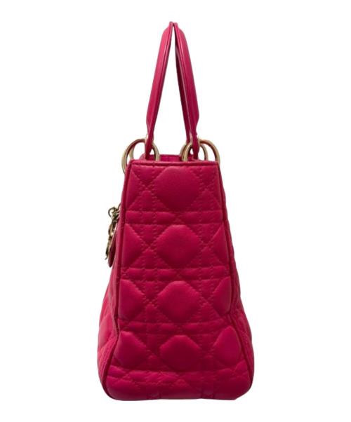 Christian Dior（クリスチャン ディオール）Christian Dior (クリスチャン ディオール) LADY DIOR ミディアムハンドバッグ ピンク サイズ:ミディアムの古着・服飾アイテム