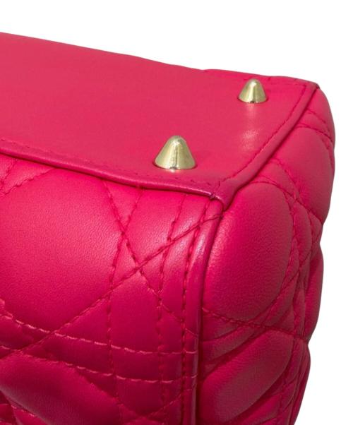 Christian Dior（クリスチャン ディオール）Christian Dior (クリスチャン ディオール) LADY DIOR ミディアムハンドバッグ ピンク サイズ:ミディアムの古着・服飾アイテム