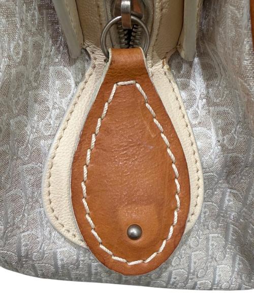 Christian Dior（クリスチャン ディオール）Christian Dior (クリスチャン ディオール) トロッターがま口ハンドバッグ ホワイトの古着・服飾アイテム