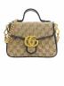 GUCCI（グッチ）の古着「GGマーモント ミニトップハンドルバッグ」｜ベージュ