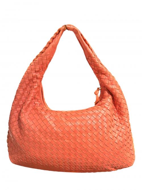 BOTTEGA VENETA（ボッテガベネタ）BOTTEGA VENETA (ボッテガベネタ) イントレチャート ホーボーバッグ ピンクの古着・服飾アイテム
