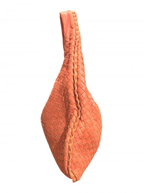 BOTTEGA VENETA（ボッテガベネタ）BOTTEGA VENETA (ボッテガベネタ) イントレチャート ホーボーバッグ ピンクの古着・服飾アイテム