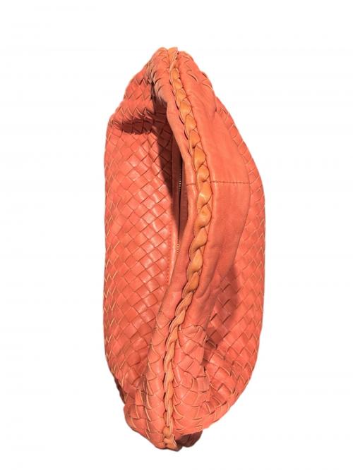 BOTTEGA VENETA（ボッテガベネタ）BOTTEGA VENETA (ボッテガベネタ) イントレチャート ホーボーバッグ ピンクの古着・服飾アイテム