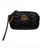 GUCCIグッチ）の古着「GGマーモントカメラショルダーバッグ」｜ブラック