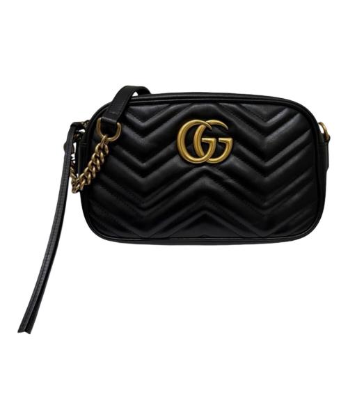 GUCCI（グッチ）GUCCI (グッチ) GGマーモントカメラショルダーバッグ ブラックの古着・服飾アイテム