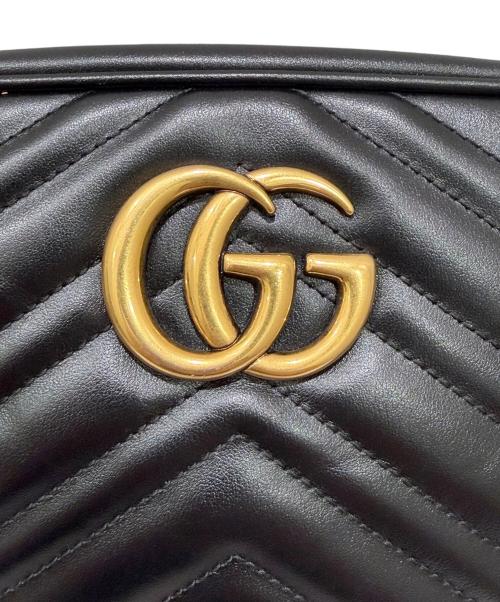 GUCCI（グッチ）GUCCI (グッチ) GGマーモントカメラショルダーバッグ ブラックの古着・服飾アイテム