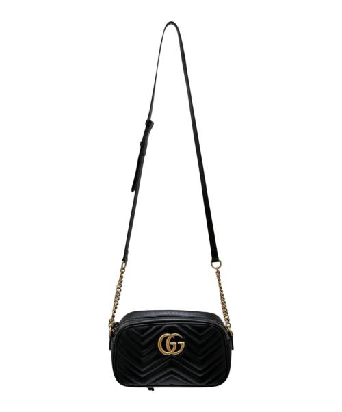 GUCCI（グッチ）GUCCI (グッチ) GGマーモントカメラショルダーバッグ ブラックの古着・服飾アイテム