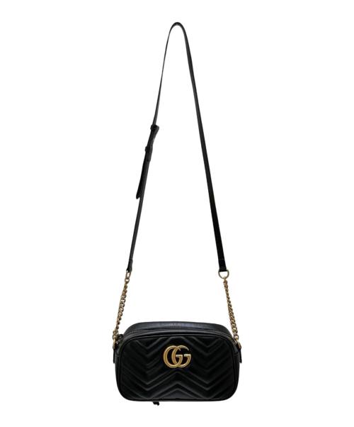 GUCCI（グッチ）GUCCI (グッチ) GGマーモントカメラショルダーバッグ ブラックの古着・服飾アイテム