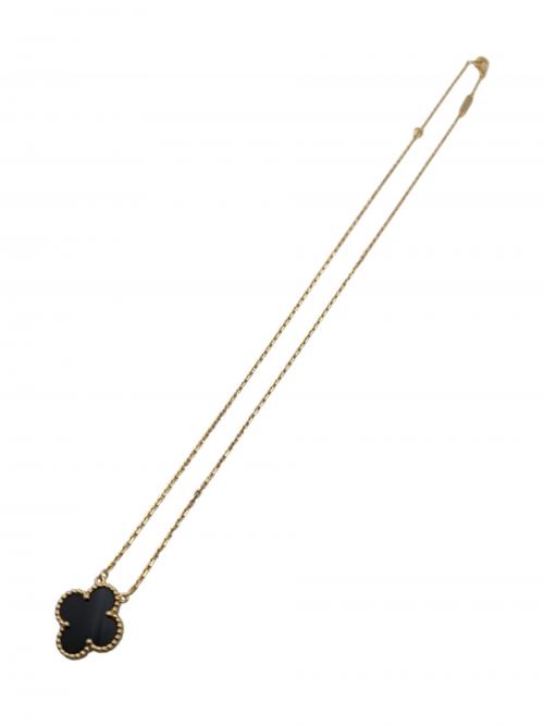 VAN CLEEF & ARPELS（ヴァンクリーフ＆アーペル）VAN CLEEF & ARPELS (ヴァンクリーフ＆アーペル) Vintage Alhambra pendant, 18K yellow gold, onyx ヴィンテージ アルハンブラ ペンダント オニキス サイズ:41.5cmの古着・服飾アイテム