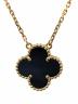 VAN CLEEF & ARPELS（ヴァンクリーフ＆アーペル）の古着「Vintage Alhambra pendant, 18K yellow gold, onyx ヴィンテージ アルハンブラ ペンダント オニキス」