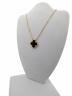中古・古着 VAN CLEEF & ARPELS (ヴァンクリーフ＆アーペル) Vintage Alhambra pendant, 18K yellow gold, onyx ヴィンテージ アルハンブラ ペンダント オニキス サイズ:41.5cm：450000円